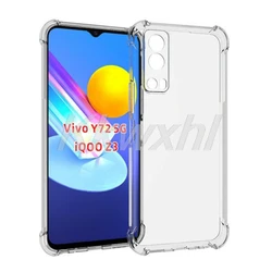 Premium Soft TPU Protective Back Cover for Vivo iQOO Z3 (Clear)