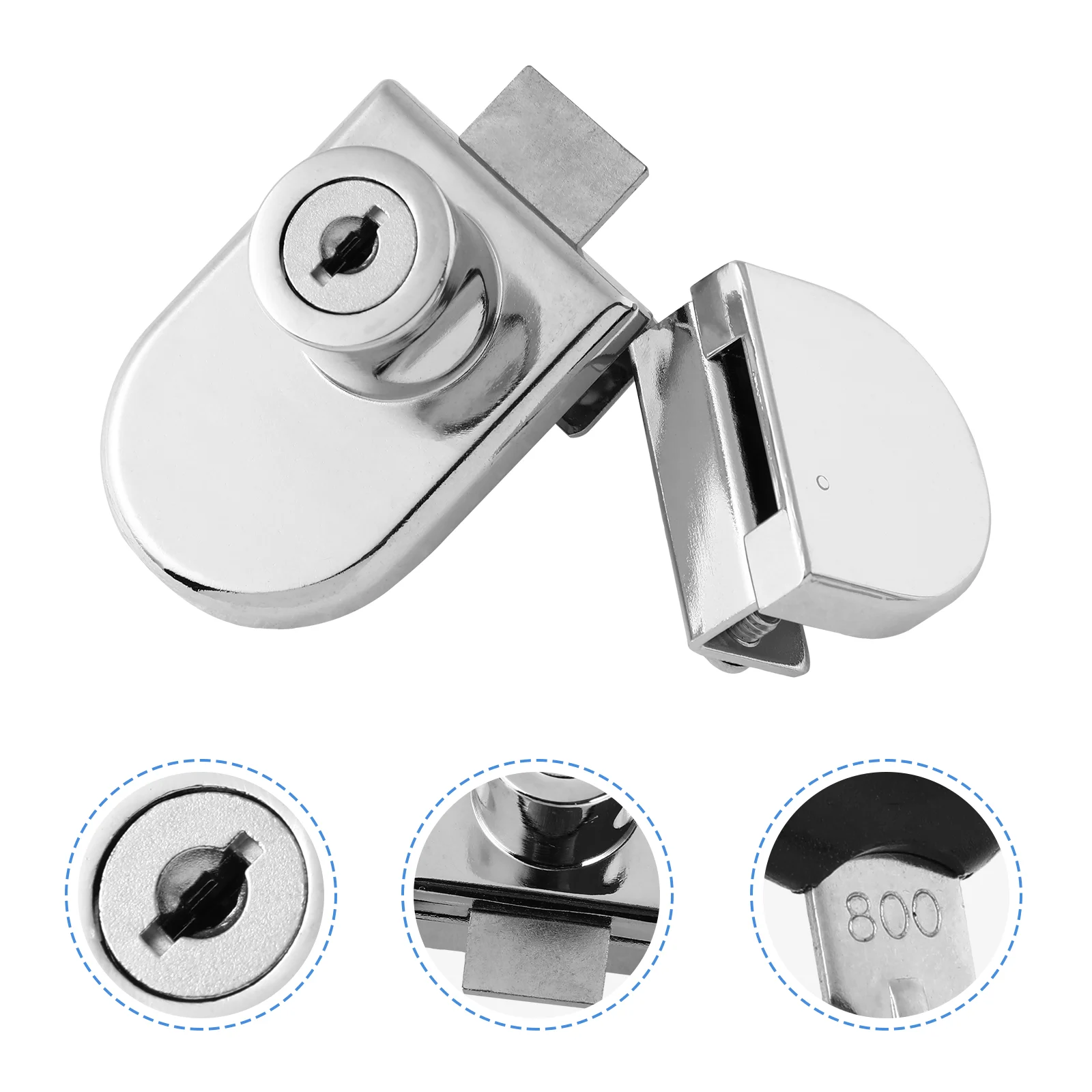

Glass Cabinet Door Lock Anti-thief Showcase Phone Counter Locks Furniture Latch Accessories Phones Protective