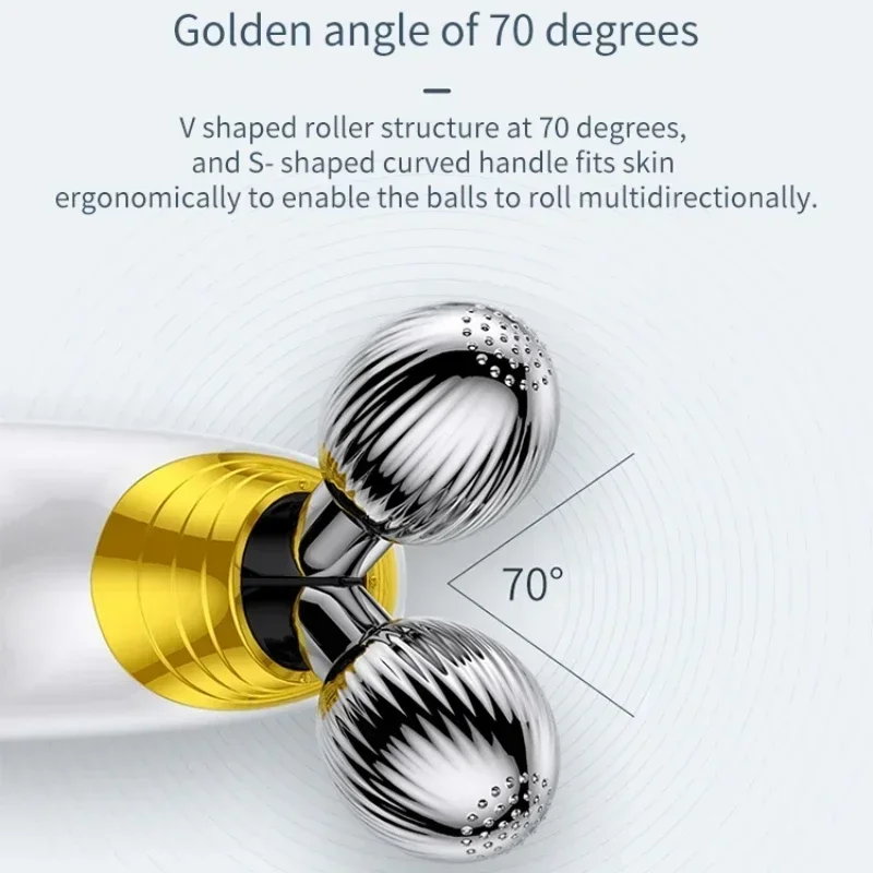 3D Face EMS Roller Lifting Massager Chin Reducer Microcurrent V Face Lift Machine Vibration Electric Facial Tighten Massager 6