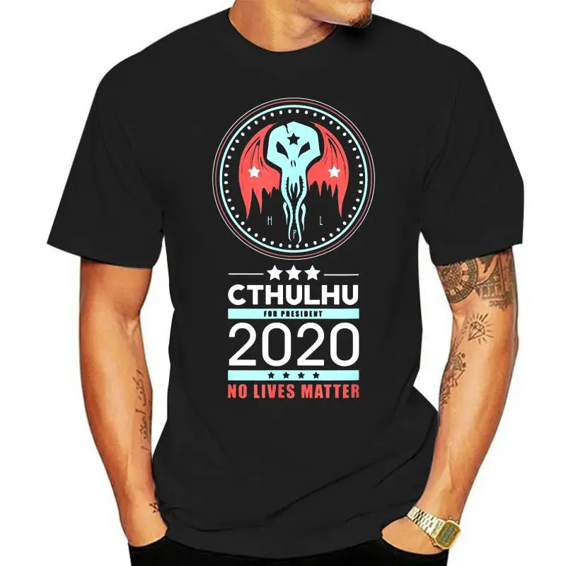 

Vote Cthulhu для президента 2020, независимо от жизни, политическая черная футболка S-3Xl, наряд, футболка