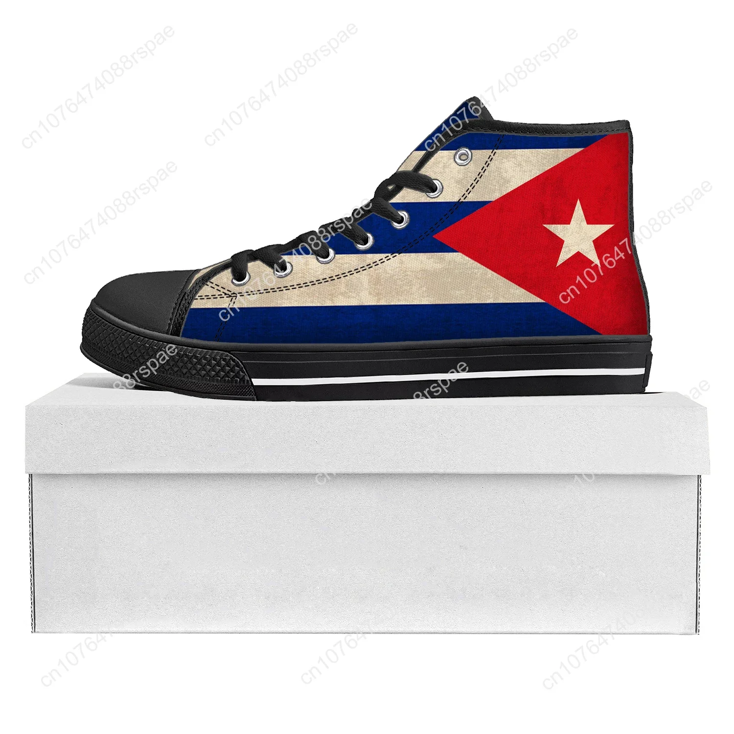 Cuban Flag High Top High Quality Sneakers Mens Womens Teenager Canvas Sneaker Cuba Casual Couple Shoes Custom Shoe