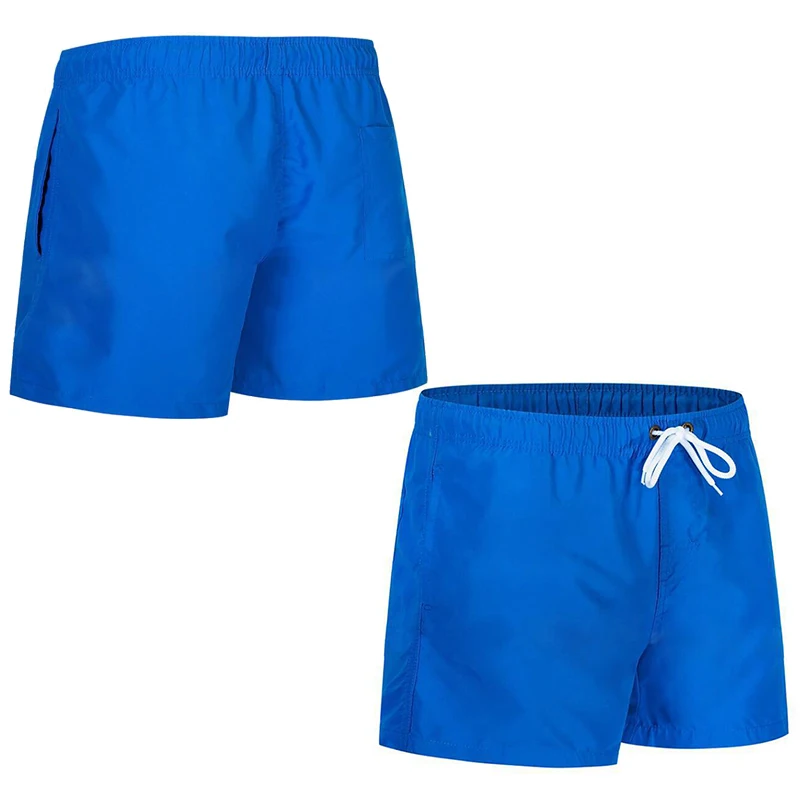 Swim Trunks Swim Shorts Men Summer Beach Board Shorts Pockets Mesh Liner Quick Dry