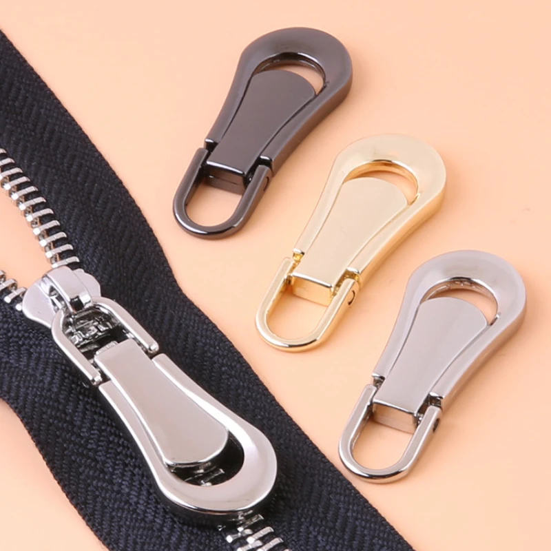 Thickened Detachable Metal Zipper Puller for Jackets and Bags Universal Plated Metal Zipper Pullers Sewing Accessories