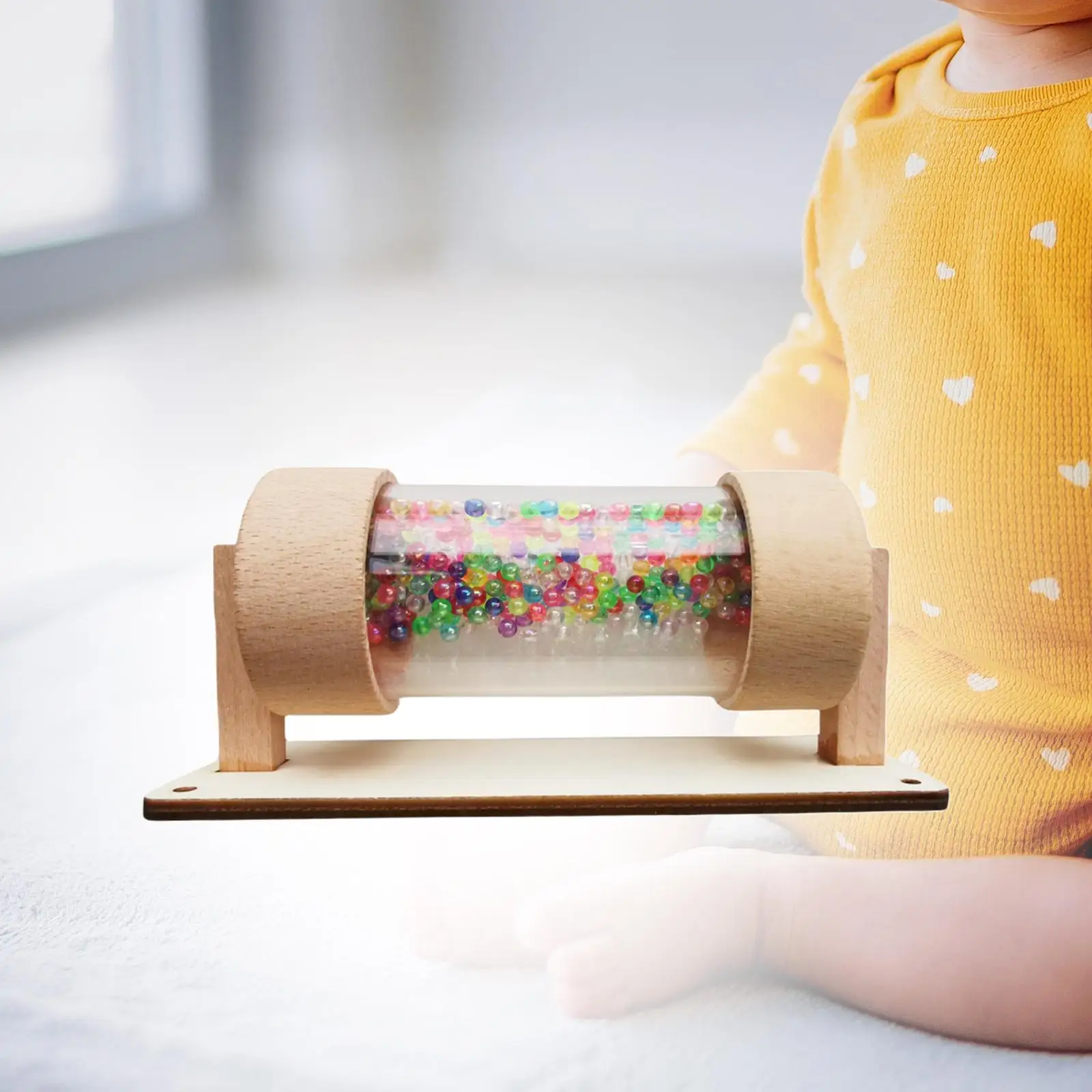 

Wooden Baby Rainmaker Toy Rain Stick Music Toy Musical Instrument Sensory Toy DIY Busy Board Part Wooden Rattle for Children