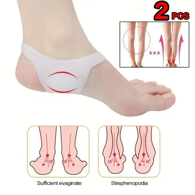 Arch Support Insoles 1 Pair Soft Sleeves Gel Silicone Breathable Elastic Orthotics Flat Foot Correction Feet Cushion Pads