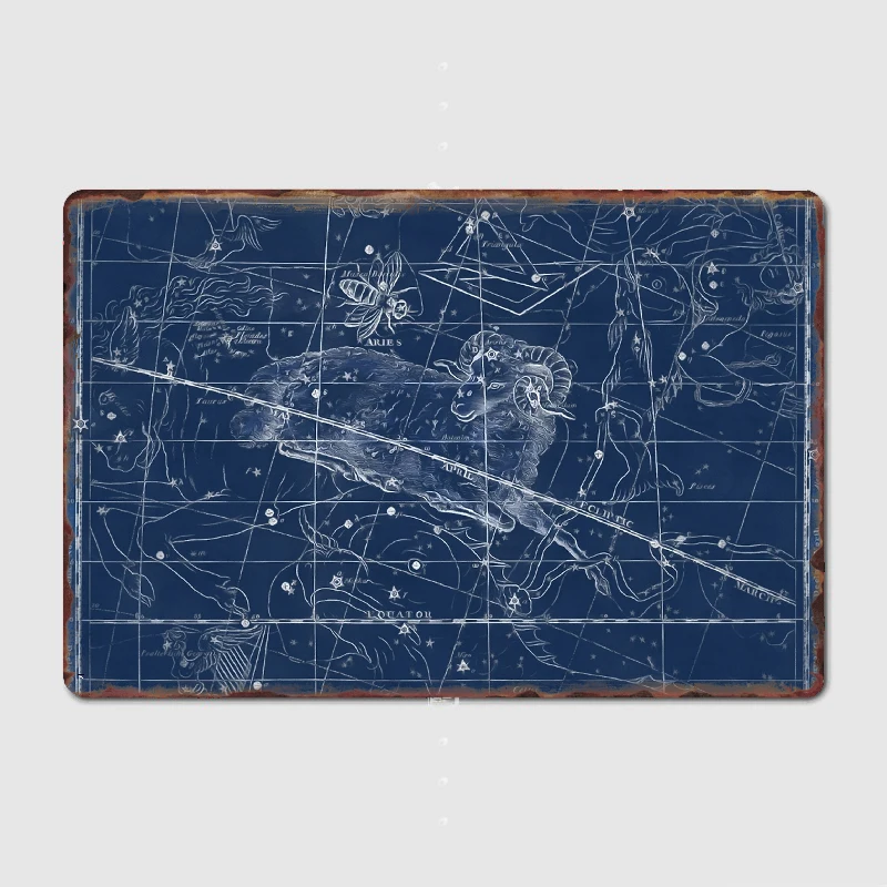 

Aries stars sky map Metal Sign Club Home Garage Club Create Decoration Tin Sign Poster Room Wall Decor