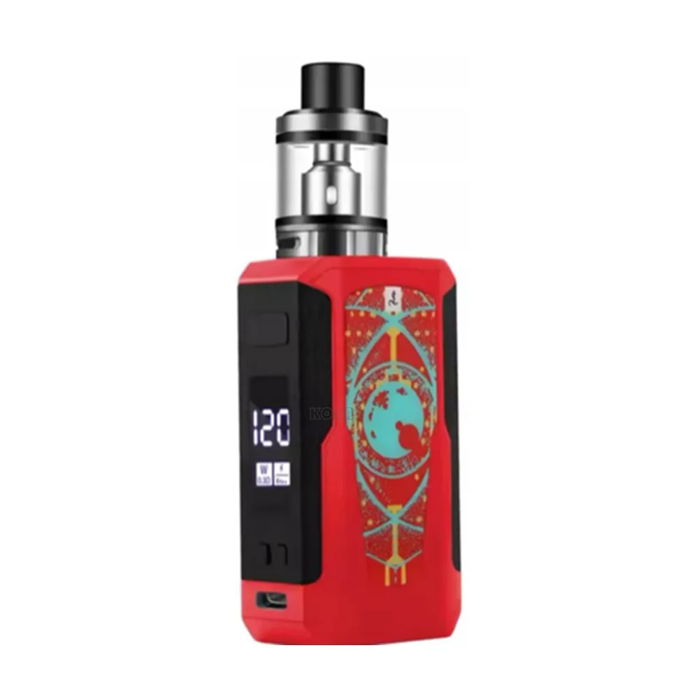 120W E-Cigarettes Vape Mod Box Kit 2.5ml Tank Atomizer 1800mah Built-in Battery OLED Screen Big Smoke Vaporizer Vaper Device atomizer tank