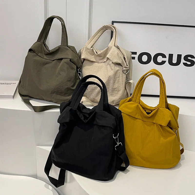 New Korean Women's Shoulder Bags Fashion Lightweight Crossbody Bag Large Capacity Nylon Shopping Handbag
