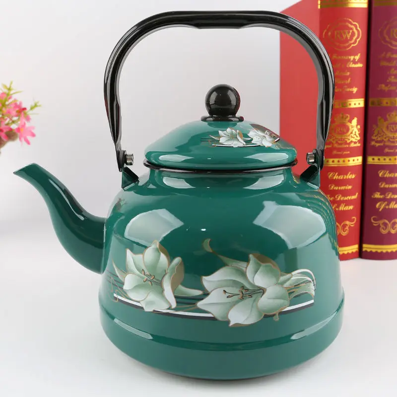 Kitchen Cookware Enamel Boiling Kettle Boil Milk Tea Thickened Kettle Induction Cooker Gas Universal