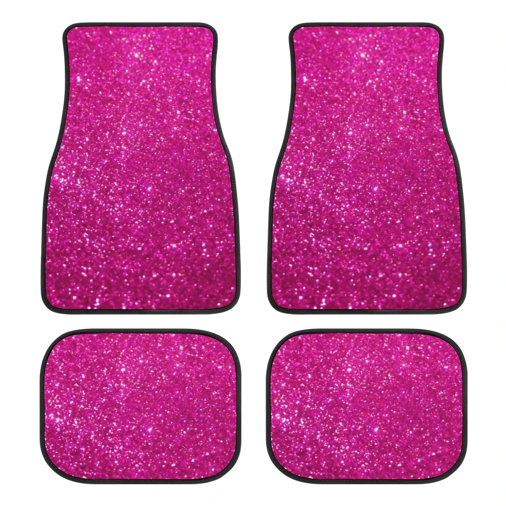 BlingPinkCarFloorMatsFitMostCarInteriorRubberFloorMats
