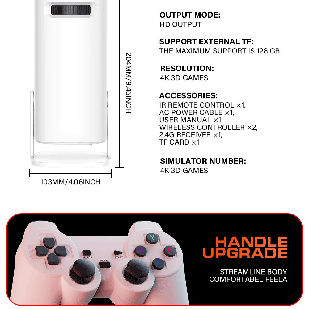 P30MAX Android 11 Gaming Projector TF card 64GB Wireless Gaming Controller Dual WIFI 1280*720P Home Theater Portable Projector portable projector