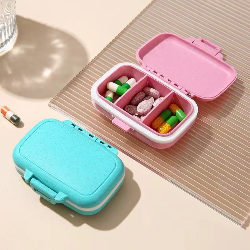 Compact Pill Organizer with 3 Compartments - Portable Medicine Storage & Dispenser