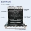 Freestanding Gas Range Stove 30 inch Gas Cooktop Stove 5.56 cu.ft. Large Convection Oven,4 Burners 42000BTU Heavy Duty 4