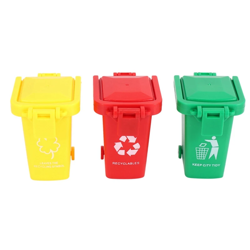 

Toy Vehicles Garbage Truck's Trash Cans, 6 Pack Toy Garbage Truck Replacement Parts, Simulated Trash Can