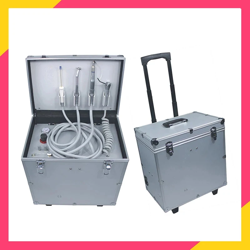 

New Model High Quality Portable Dental Unit with Three Way Syringe Oilless Air Compressor