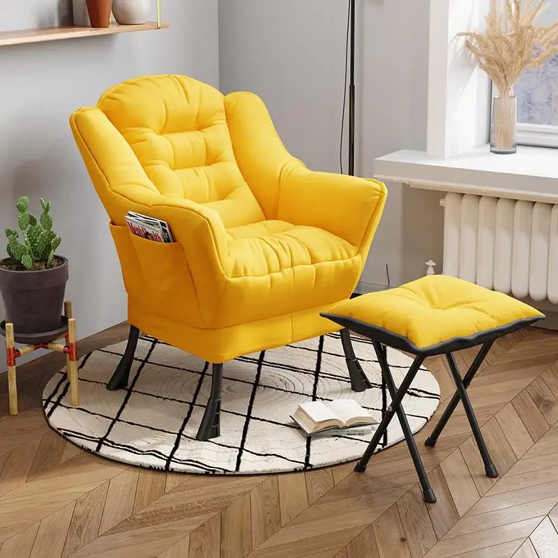 New Living Room Chairs Lazy Leisure Home Light Back Chair Sofa Chair Bedroom Home Comfortable