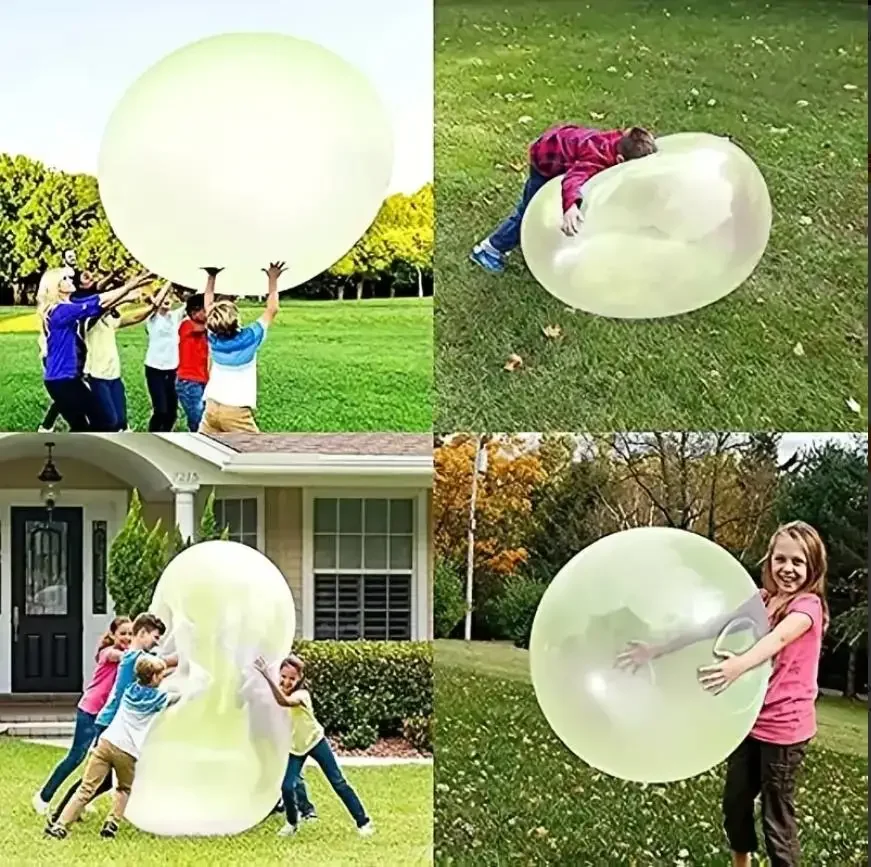 Decompression super large inflatable balloon water bubble ball, giant elastic inflatable ball TPR interactive swimming pool toy 5