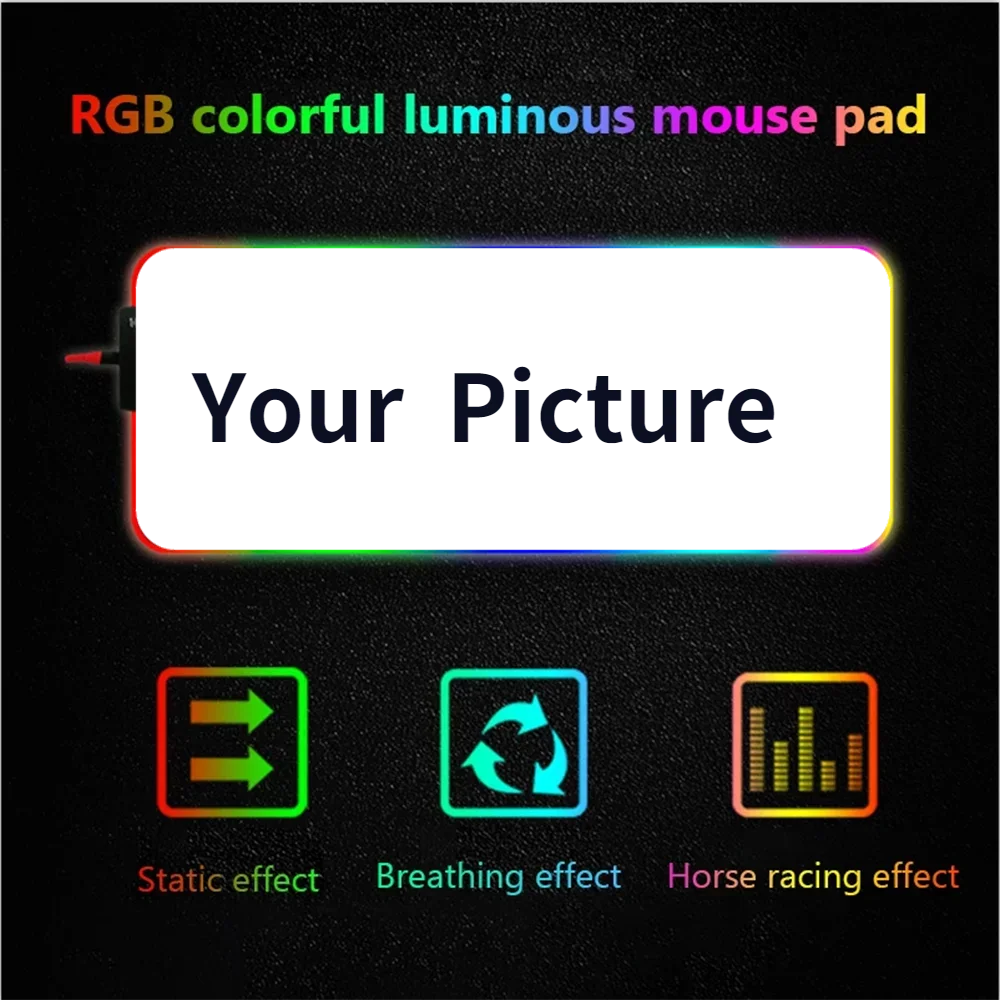 Mat Gloway Gaming Accessories Light LED Mouse Pad with Backlight Keyboard 90x40 Mouse Pad Anime Rgb Game for PC