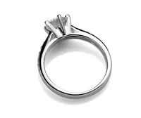Bague classique de luxe en argent Sterling 925 pour femmes, bijoux à Six griffes, simple, diamant 70ct, imitation diamant, bague pour femmes 5