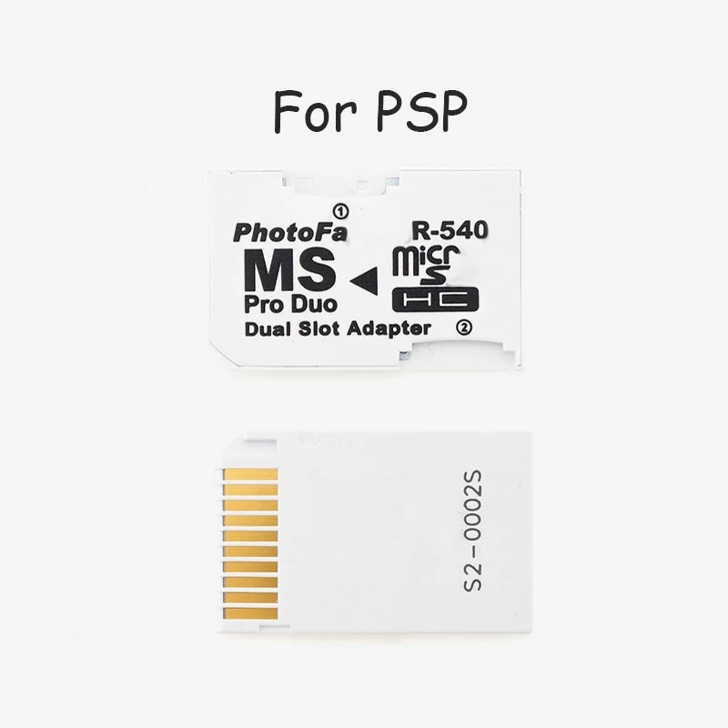 Dual Slot Card Per Lettore Psp Micro Sd Sdhc Tf A Ms Memory Stick Pro Duo Reader Per Psp Card Adapter Sostituisci