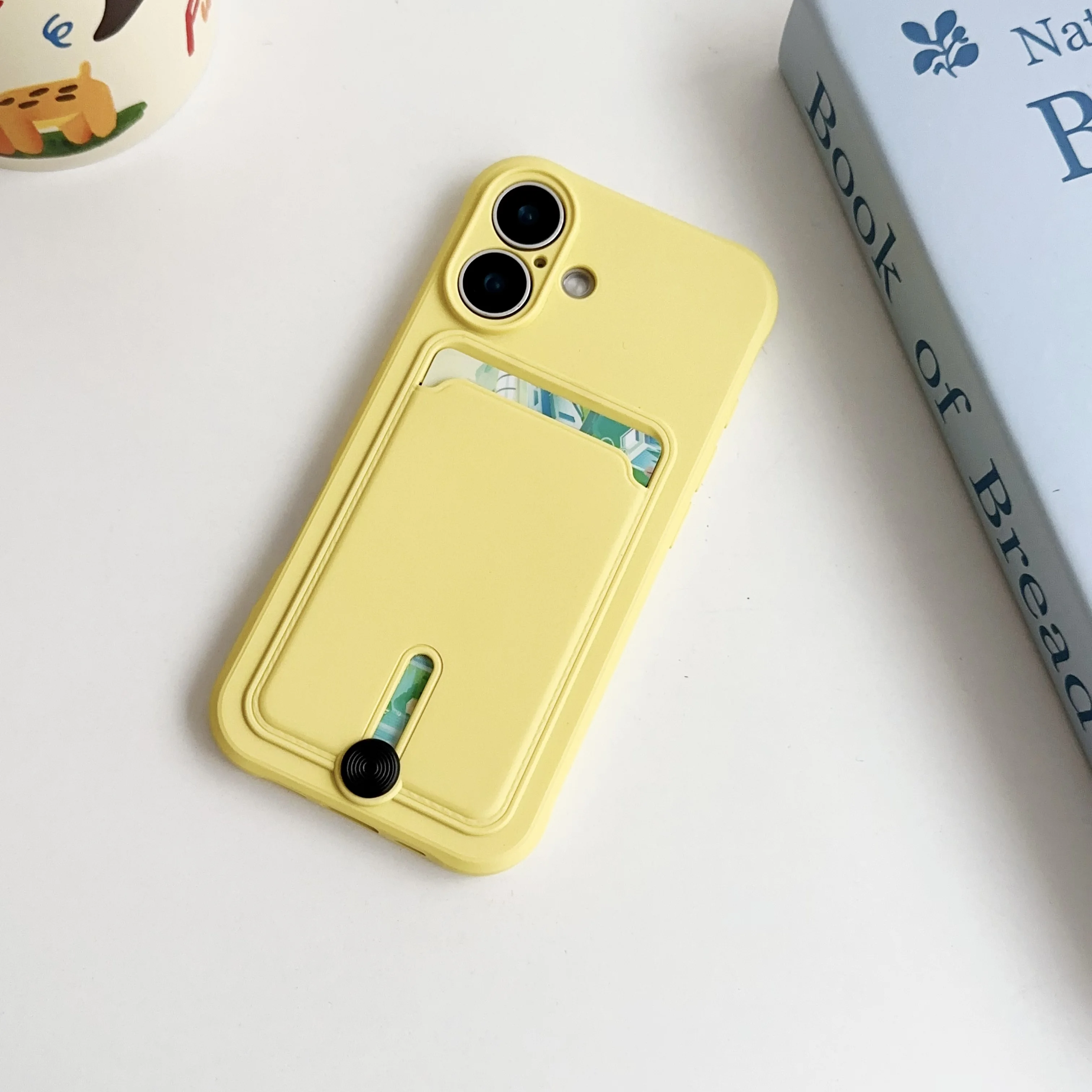 Vibrant Silicone Wallet Phone Case with Card Holder and Shockproof Protection