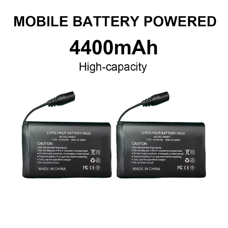 DAY WOLF Heat Battery 7.4V 2200mAh/3000mAh/4400mah/5200 Rechargeable Heated Gloves Mittens Liners Heated Socks Clothing