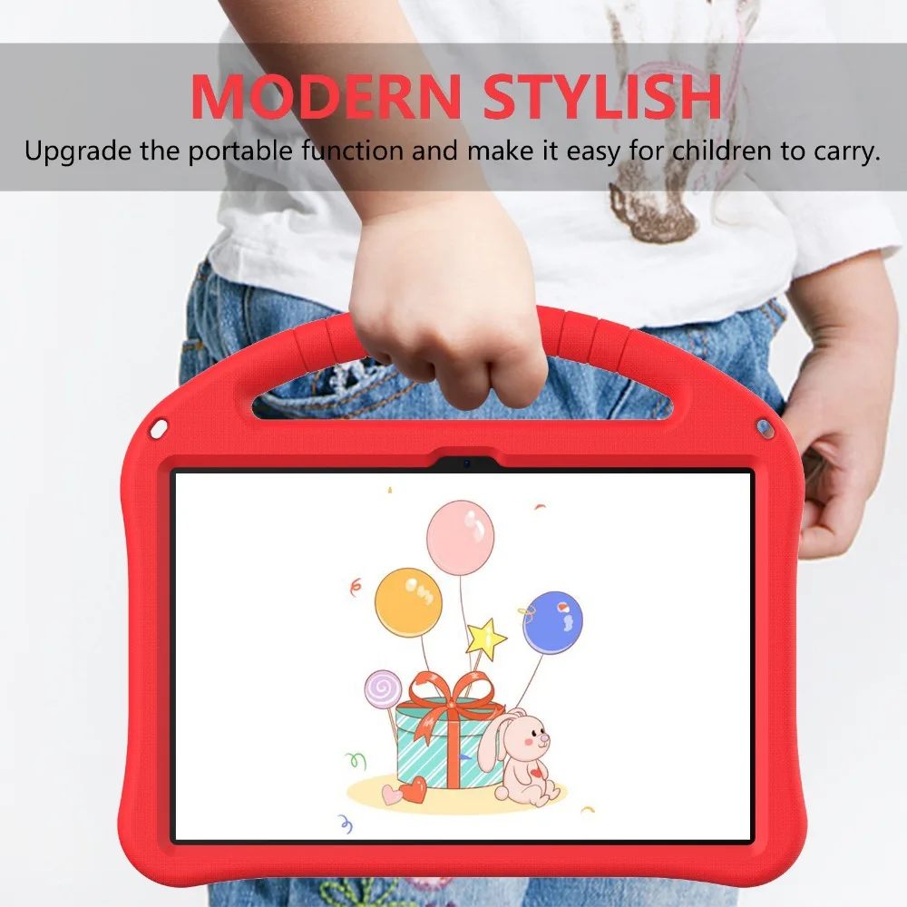 Kids Safety Shockproof EVA Foam Tablet Case with Rear Kickstand - Portable Cover
