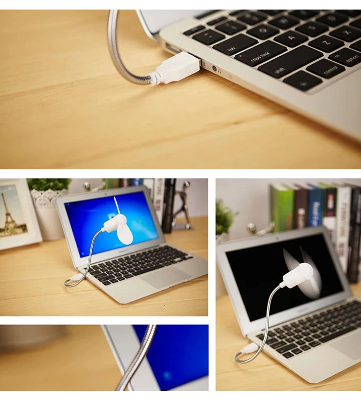 Mini Fan Serpentine USB 30cm Portable Flexible Desktop Laptop Computer