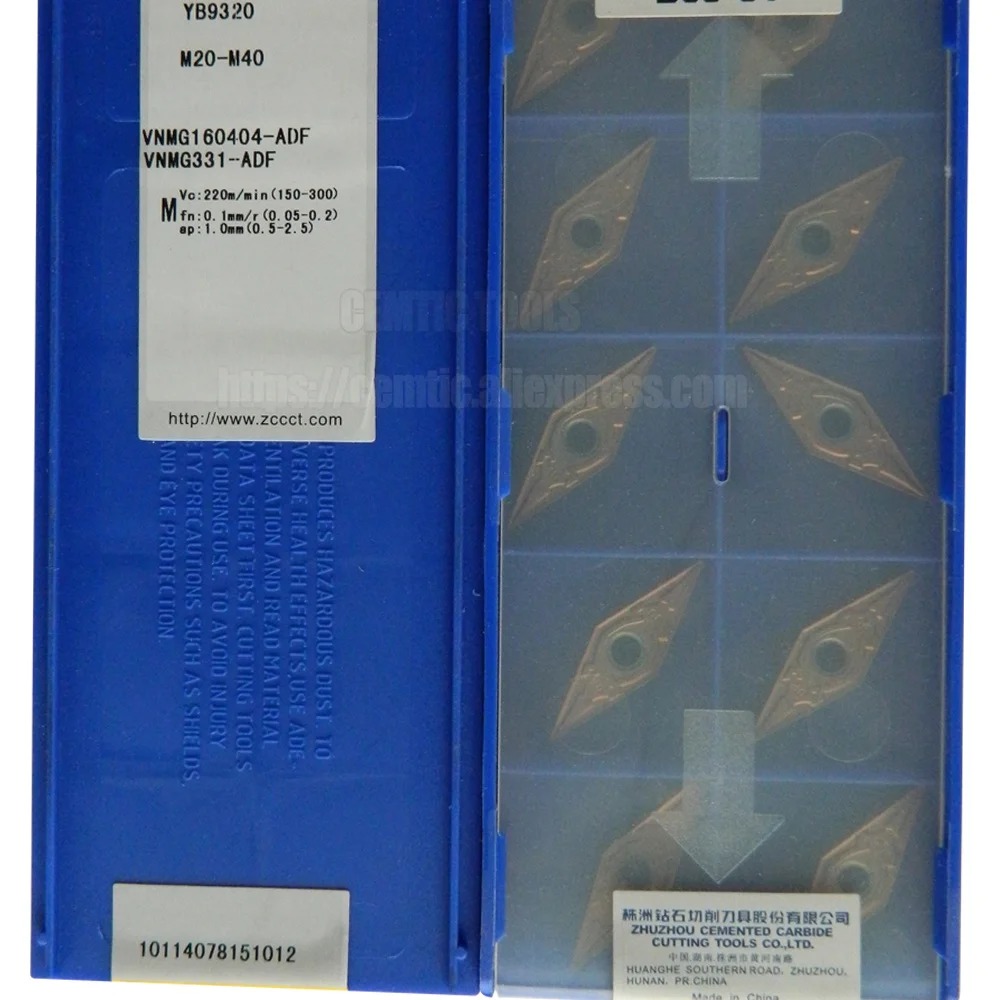 

VNMG 160404 VNMG160404-ADF ZCC YB9320 YB6315 CNC Turning Tools Carbide Inserts