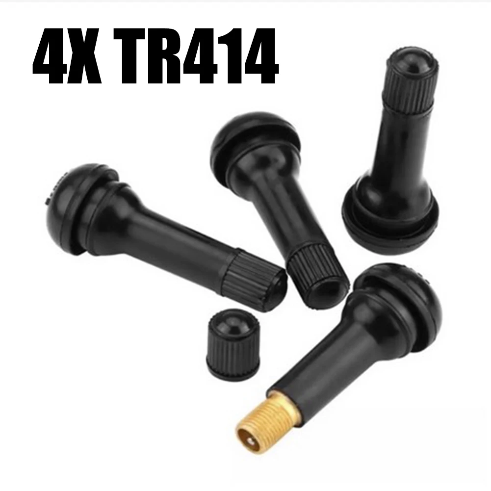 

4PCS TR413 TR414 TR412 Tubeless Car Wheel Tire Valve Stems With Cap Snap In Type Rubber Tire Valve Stem Cover Car Accessories