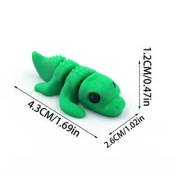 Whimsical 3D Printed Animal Figurine Ornaments - Durable & Fun Party Decor (Crocodile)