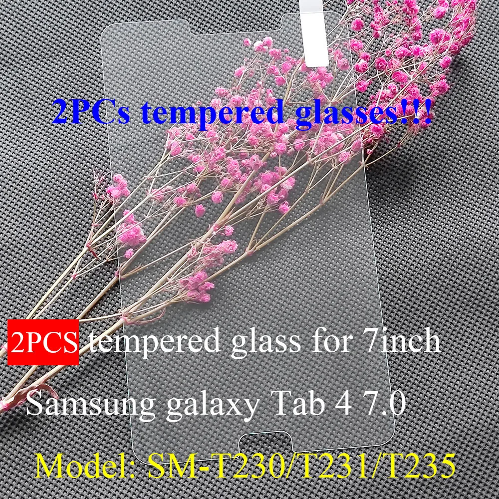 2 adet/paket Ekran Koruyucu için Samsung Galaxy Tab 4 7 Model SM-T230 T231 T235 HD Temperli Cam Samsung SM T230 7.0 inç