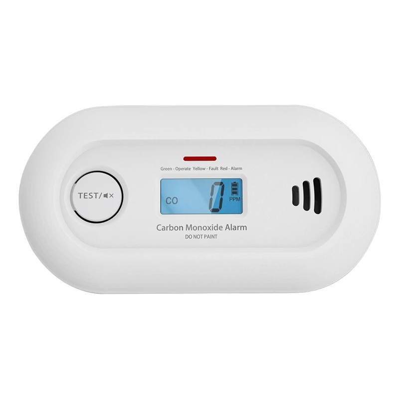 V-COME Carbon Monoxide Alarm with Digital LCD Display and Test Button, CO  Detector with 10-Year Life Battery, EN 50291, VC21