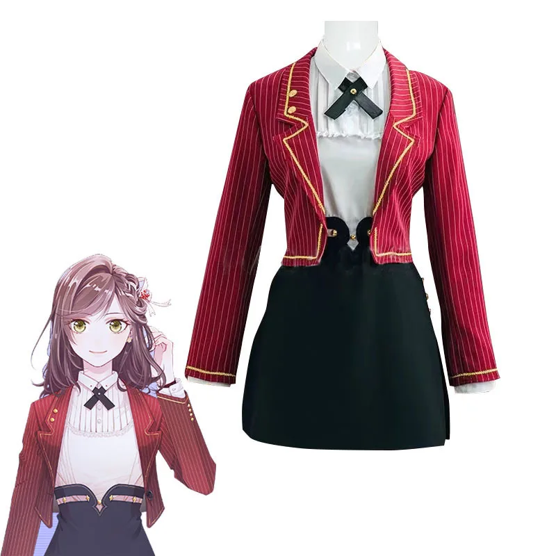 

Game Tears Of Themis Heroine Rose Cosplay Anime Lawyeress Costume Red Jk Uniform Dress Uniform Halloween Party Suit for Woman