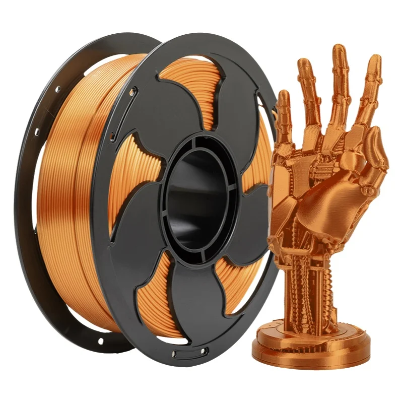 토손 3D 프린팅 재료 PLA 실크 브론즈 실크 3D 프린터 호환 고품질 PLA 필라멘트 원형 단면