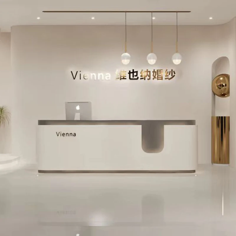 

Modern Luxury Simplicity Reception Desk Cashier Clothing Store Information Reception Beautysalon Meubilair Nordic Furniture