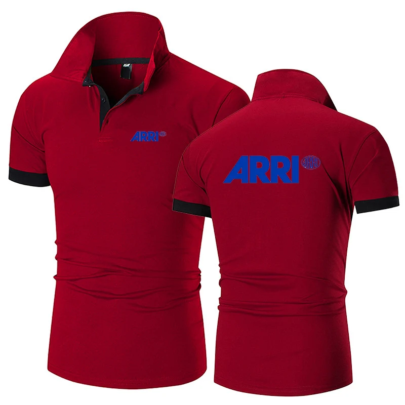 2023 New Men's Film Broadcast Camera Arri Print Fashion Harajuku Summer Comfortable Short Sleeves Casual Polo Shirts Cotton Tops