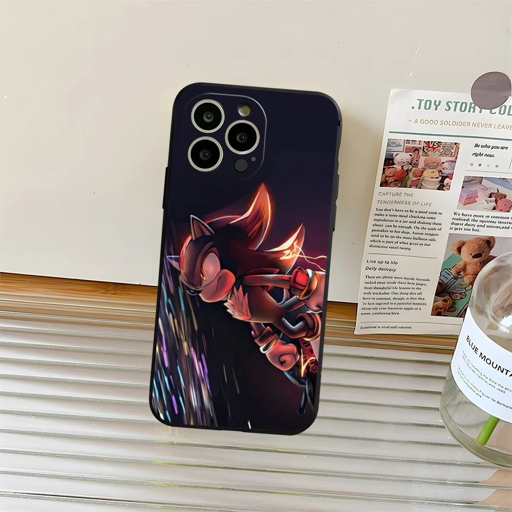 thumbnail image 1 of Funda de teléfono S-SonicES Cartoon H-HedgehogES para iPhone 15ProMax 14 11 13 12 16 Pro Xs Max Mini Xr X 7 8 6 Plus Carcasa protectora, 1 of 5