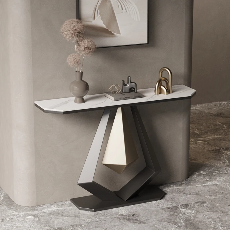 Metal Modern Console Table Marble Midcentry Lobby Luxury Console Tables Entrance Hallway Consolle Ingresso Living Room Furniture