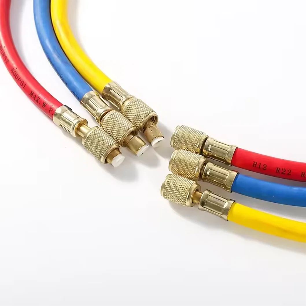 3000psi A/C Charging Hose Tube Kit Hose Low Loss Fittings for R134A R12 R22 Refr
