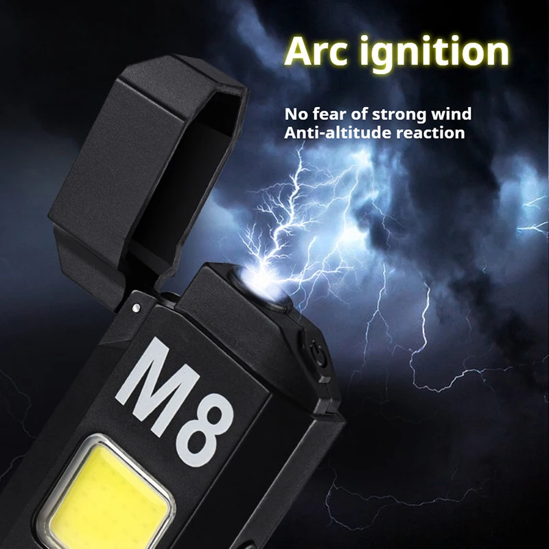 Powerful Flashlight Outdoor Waterproof Arc Lighting Multifunctional Portable Keychain Light Type-C Rechargeable portable flashlight,portable torch