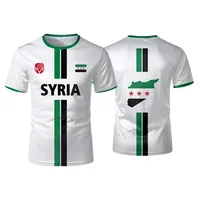 New Syria Football Jersey Men's Sports T-shirts Syrian Flag Street Oversized Tops Unisex Casual Graphic T-shirts Mens Gifts 1