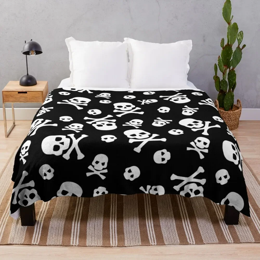 

skulls pattern Throw Blanket Thin Luxury Designer christmas decoration Blankets