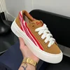 Suede Fashion Color Blocked Wear Resistant Sneakers Versatile Height Increasing Lace Up Couple Comfortable Casual Shoes 3
