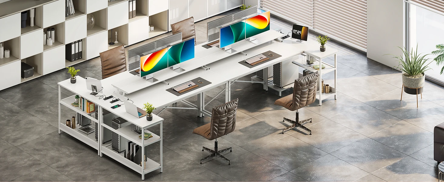 bureau angle blanc