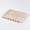Wabi-Sabi Style Retro Natural Yellow Travertine Fruit Plate Tray Ornament Jewelry Plate Home Decor 4