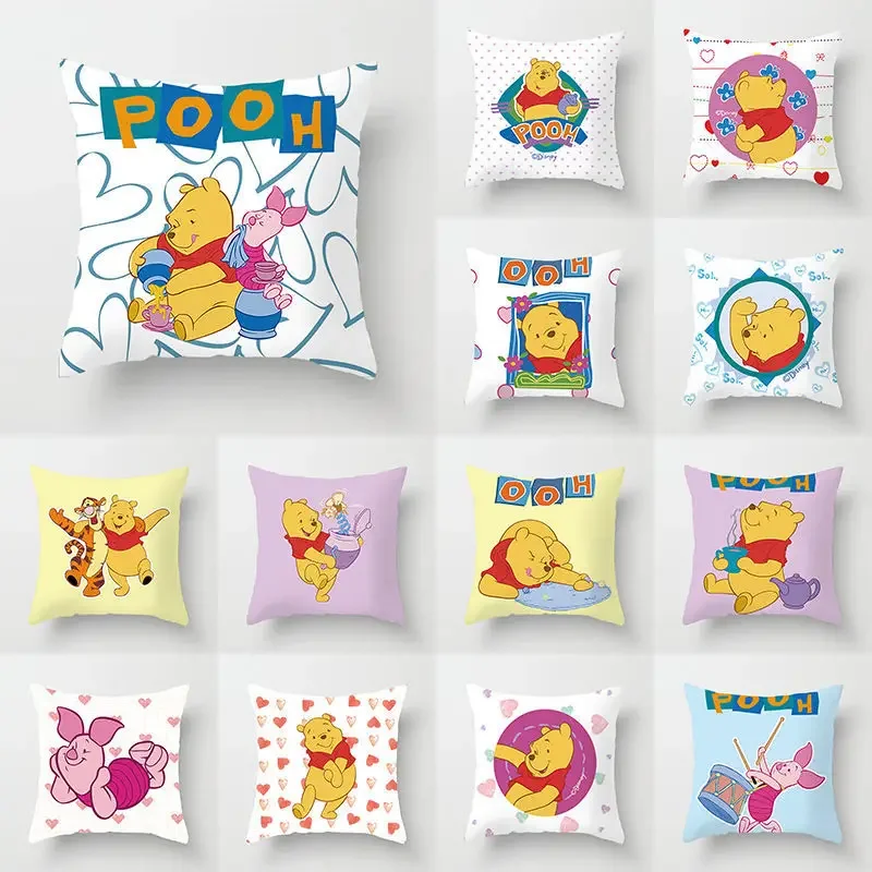 

Disney Cartoon Winnie The Pooh Piggy Tigger Cute Pillow Sets Room Sofa Bedside Bedroom Cushion Cover