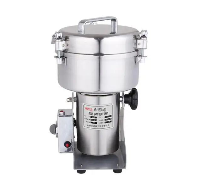 YB-1500A (1500g) Medicine Grinding Machine Spice Herb Salt Rice Coffee Bean Cocoa Corn Pepper Soybean Leaf Mill Powder Grinder