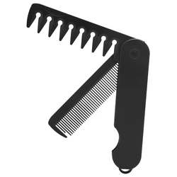 Versatile Portable Folding Pocket Beard & Hair Styling Comb (Black)