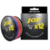 JOF X12 500M 300M Braided Fishing Line 12 Strands MultiColor Multifilament Saltwater PE Line 20 24 35 40 50 65 80LB 3